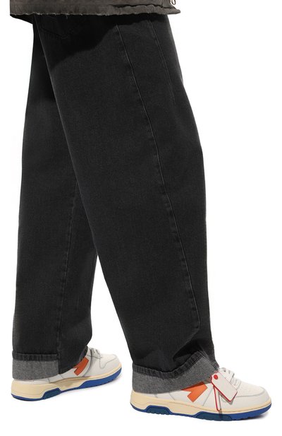 Кожаные кеды out of office OFF-WHITE, арт. 0MIA189S24LEA012, фото 3