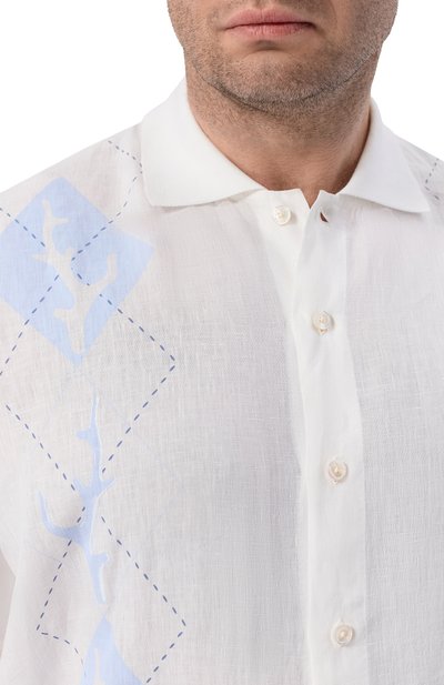 Льняная рубашка CORTIGIANI, арт. 4AJ606, фото 5