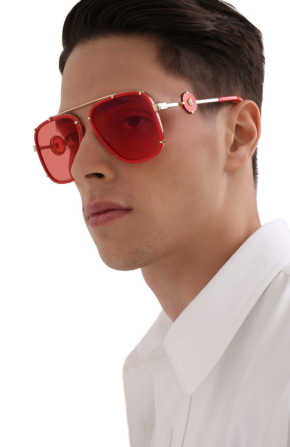 Солнцезащитные очки VERSACE красного цвета по цене 33400 руб., арт. 2233-1472C8, фото 3 Солнцезащитные очки VERSACE, арт. 2233-1472C8, фото 3