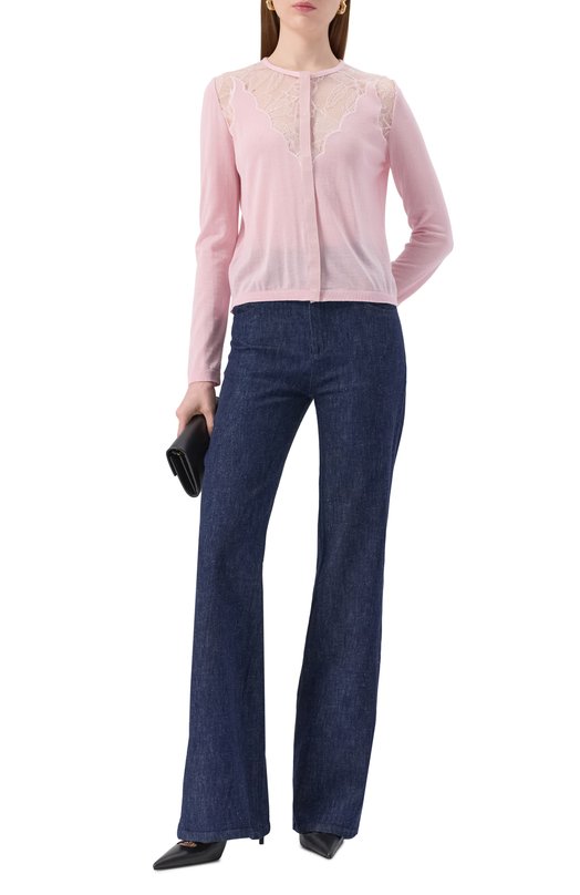 Кардиган из кашемира и шелка Giambattista Valli 25FWPVCM0M17/02CAS Розовый  25FWPVCM0M17/02CAS Фото 2
