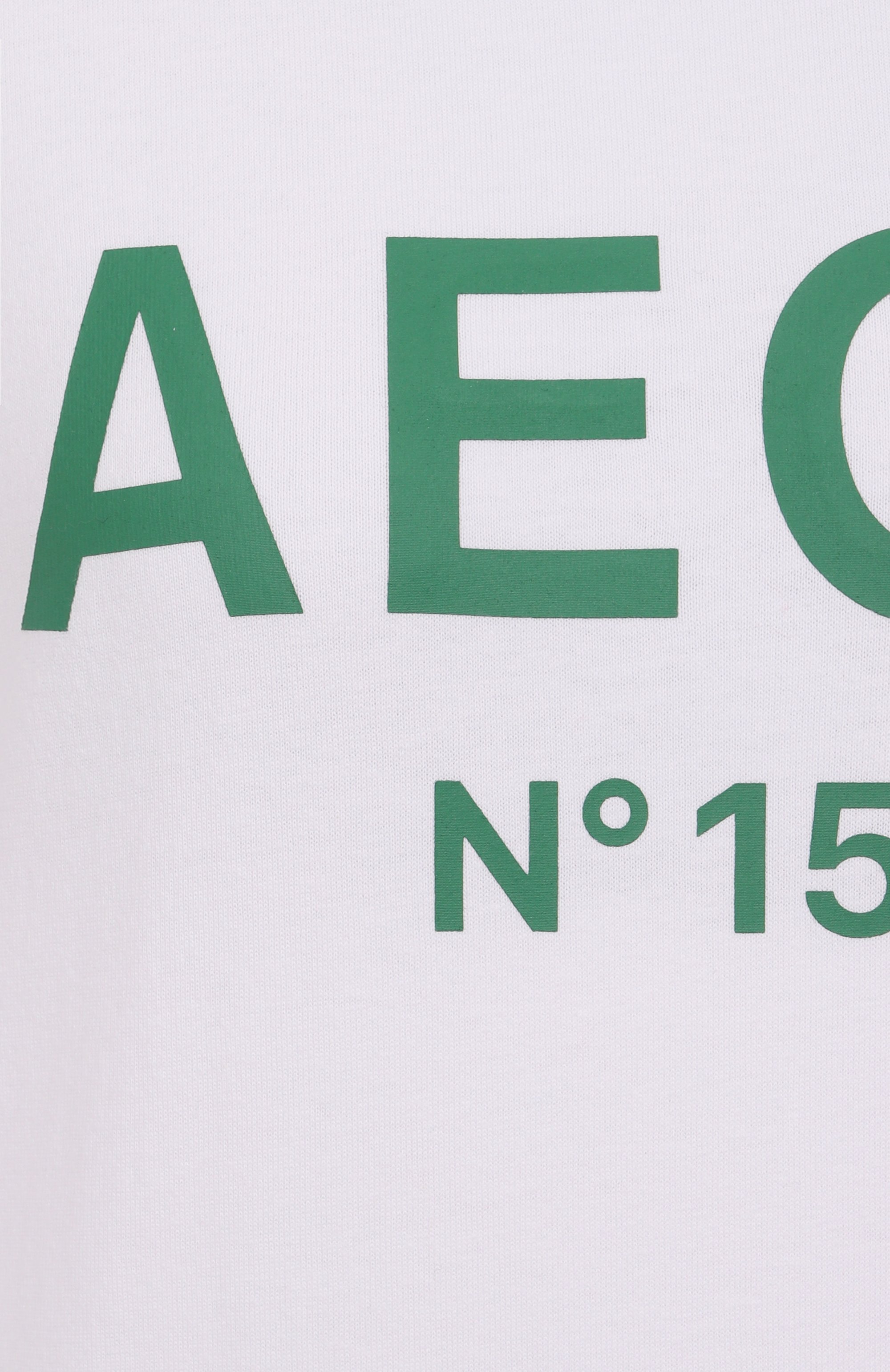 Хлопковая футболка AECA WHITE, арт. AWCMSSBBTTSST005A2.WHITE/GREEN (M), фото 6