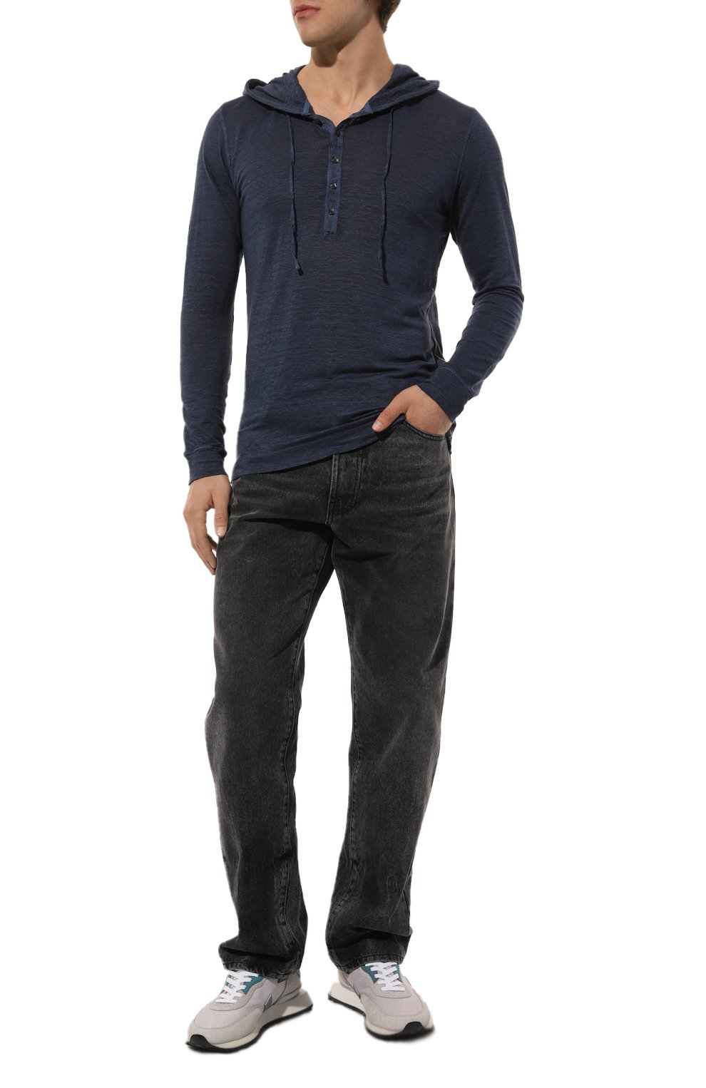 Льняной лонгслив-хенли 120% LINO, арт. Y0M7553/000E908/S00, фото 2