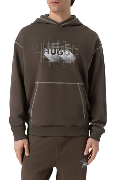 Хлопковое худи HUGO BLUE, арт. 50553506, фото 3