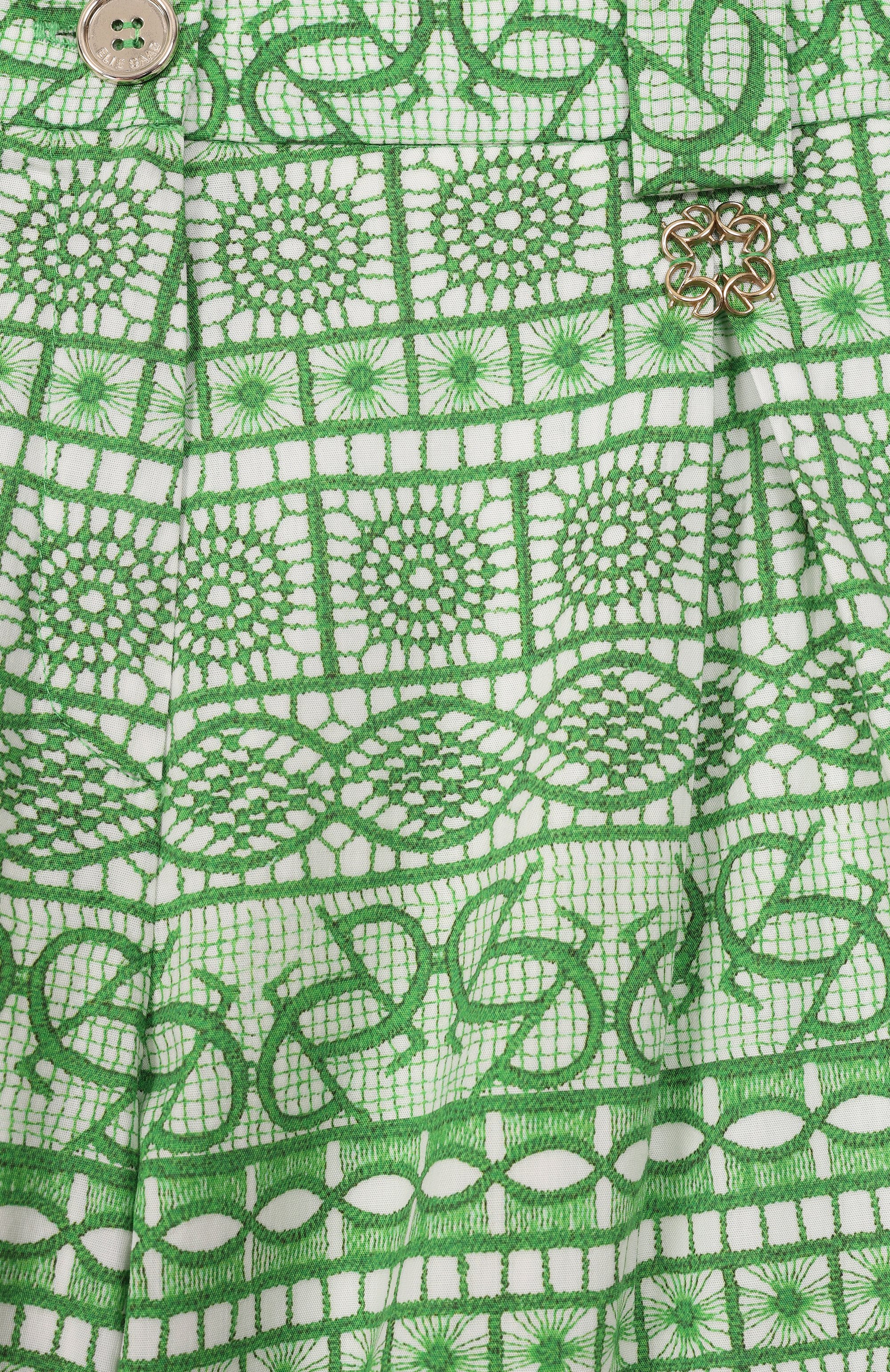 Хлопковые шорты ELIE SAAB JUNIOR зеленого цвета по цене 41750 руб., арт. EFPA021/TS1103, фото 3 Хлопковые шорты ELIE SAAB JUNIOR, арт. EFPA021/TS1103, фото 3