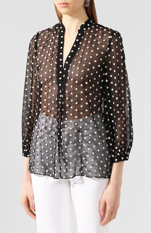 Блузка Alice + Olivia Чёрный, белый, фото 3