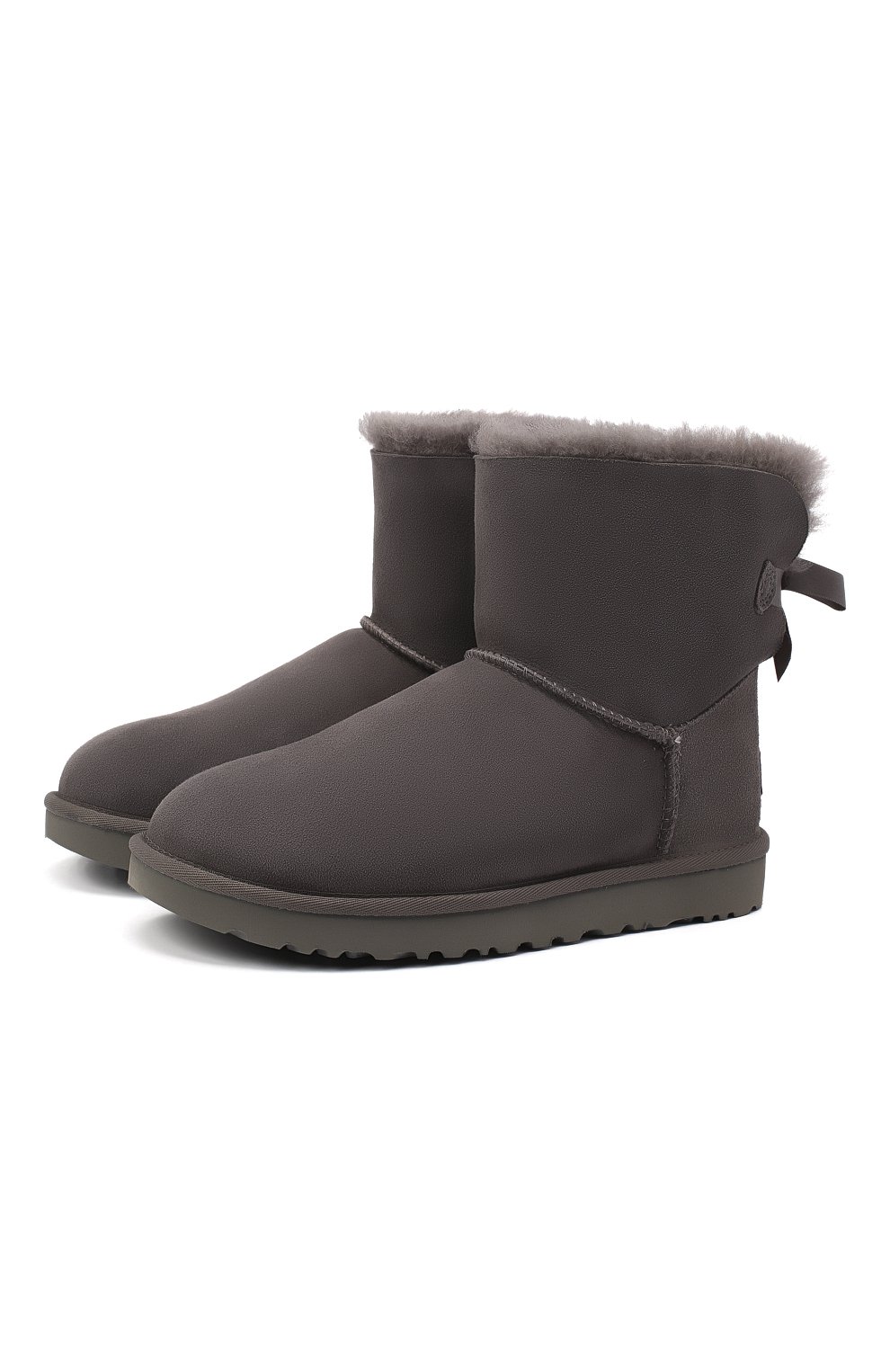 Замшевые сапоги bailey bow UGG серого цвета по цене 23650 руб., арт. 1016501_GREY, фото 1 Замшевые сапоги bailey bow UGG, арт. 1016501_GREY, фото 1