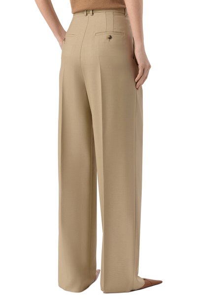 Брюки из шерсти и шелка SAINT LAURENT, арт. 854457/Y7K11, фото 4