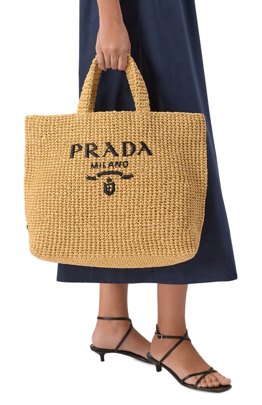 Сумка-тоут Crochet Prada 1BG392/2C2T Бежевый  1BG392/2C2T Фото 2