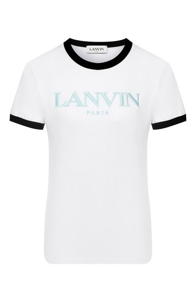 Женская хлопковая футболка LANVIN, арт. RW-T0688J-JR40-H20