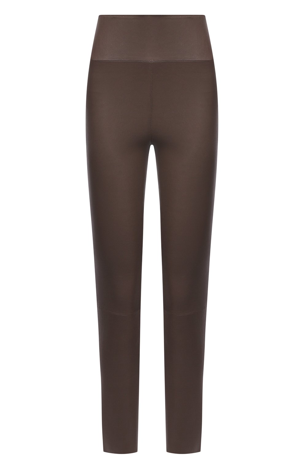 Кожаные легинсы SPRWMN коричневого цвета по цене 107000 руб., арт. ANK-003-L/ANKLE LEGGING, фото 1 Кожаные легинсы SPRWMN, арт. ANK-003-L/ANKLE LEGGING, фото 1