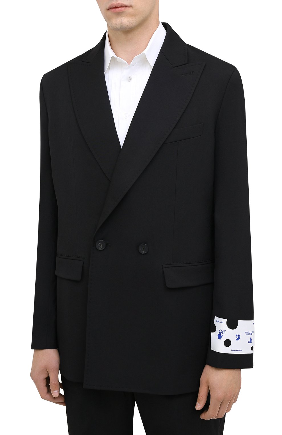 Шерстяной пиджак OFF-WHITE, арт. 0MEF061E20FAB0011001, фото 3