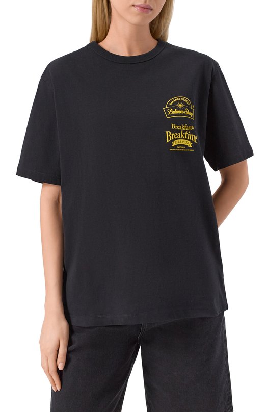 Хлопковая футболка AECA WHITE AWCMSSBBTTSSO007A2.BLACK (M) Чёрный  AWCMSSBBTTSSO007A2.BLACK (M) Фото 3