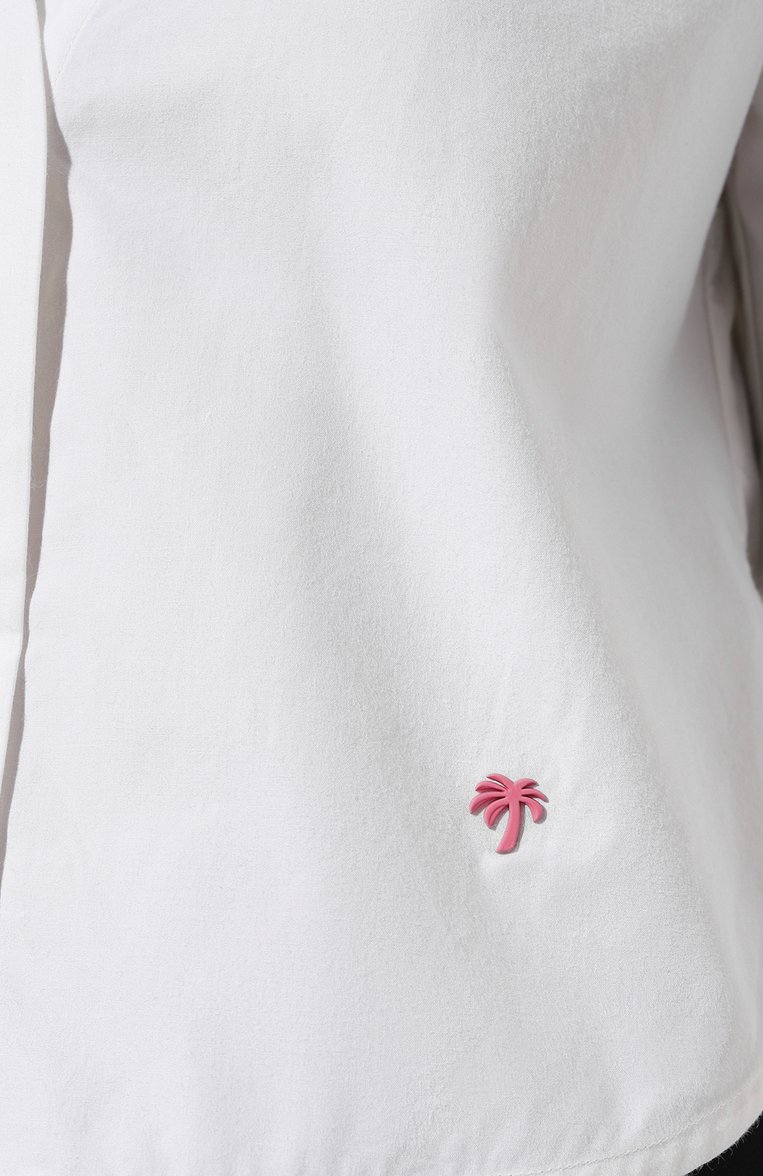 Хлопковая блузка PALM ANGELS, арт. PWGF003S23FAB0010110, фото 5