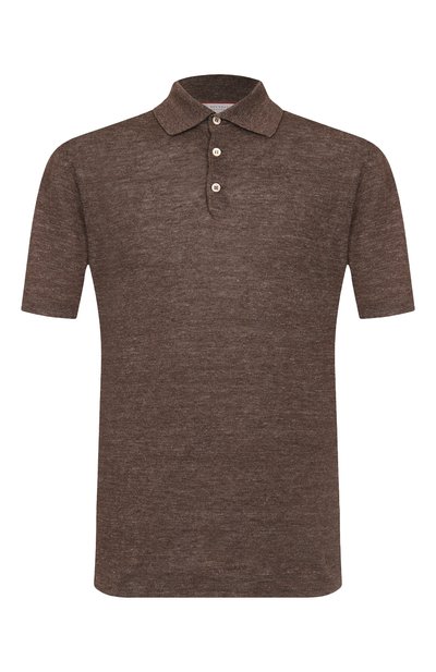 Мужская поло изо льна и хлопка BRUNELLO CUCINELLI, арт. M2L00315
