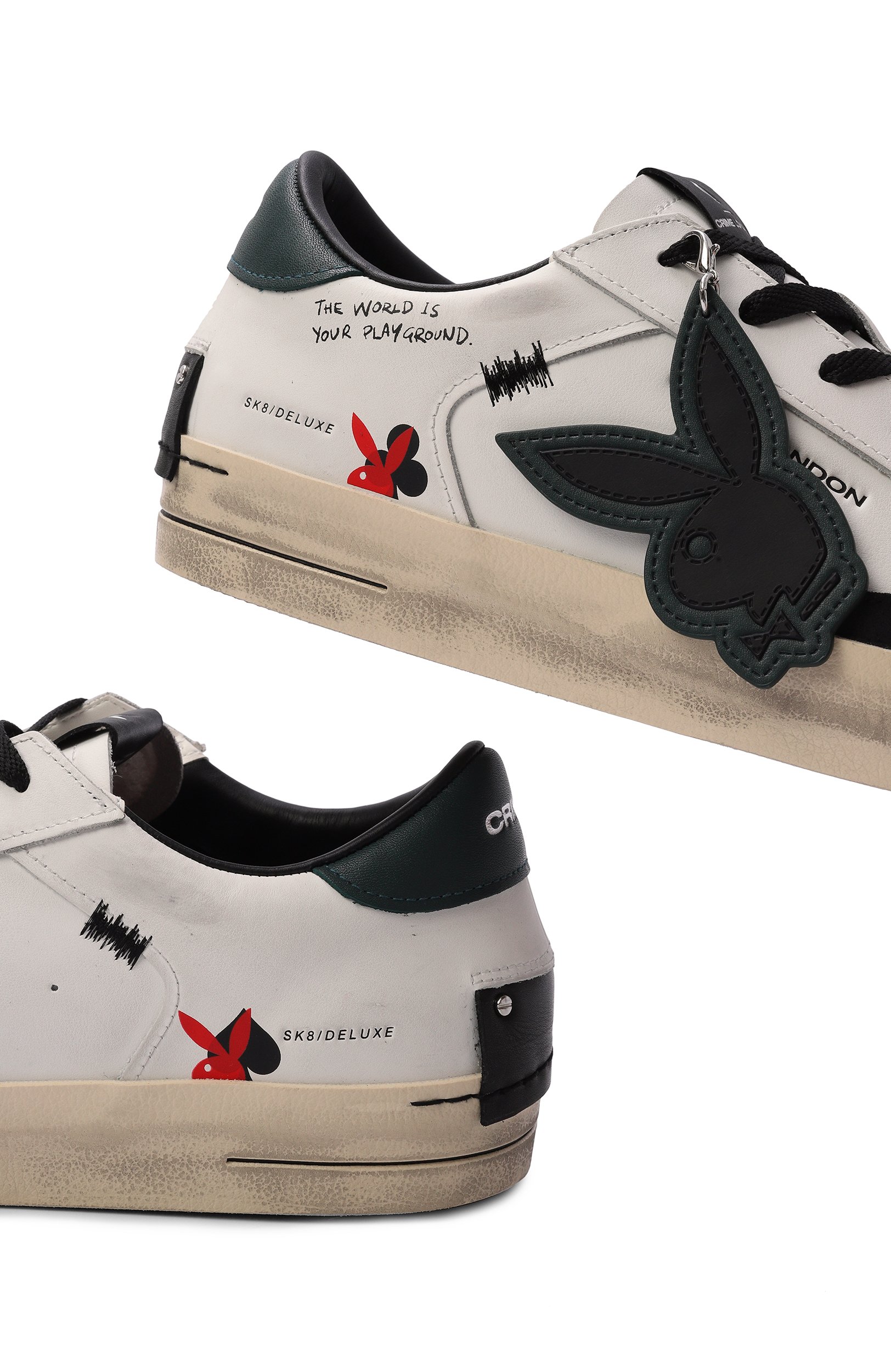 Кожаные кеды sk8 deluxe CRIME LONDON белого цвета по цене 26100 руб., арт. 77110AA9, фото 6 Кожаные кеды sk8 deluxe CRIME LONDON, арт. 77110AA9, фото 6