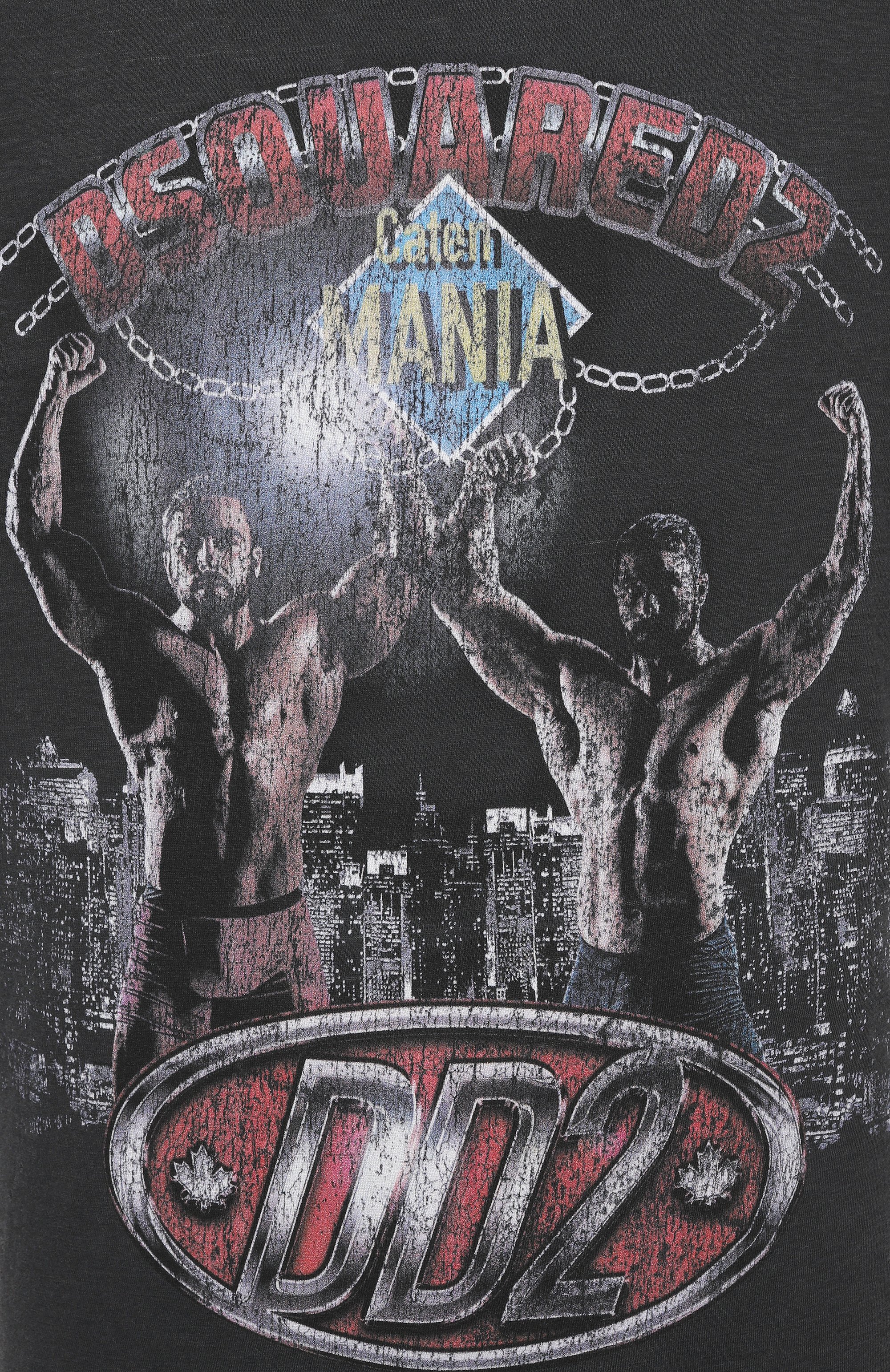 Футболка из хлопка и вискозы DSQUARED2 темно-серого цвета по цене 52750 руб., арт. S71GD1530/S22146, фото 5 Футболка из хлопка и вискозы DSQUARED2, арт. S71GD1530/S22146, фото 5