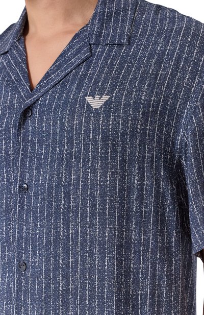 Рубашка из вискозы EMPORIO ARMANI темно-синего цвета по цене 17700 руб., арт. EM000593/AF12351, фото 5 Рубашка из вискозы EMPORIO ARMANI, арт. EM000593/AF12351, фото 5