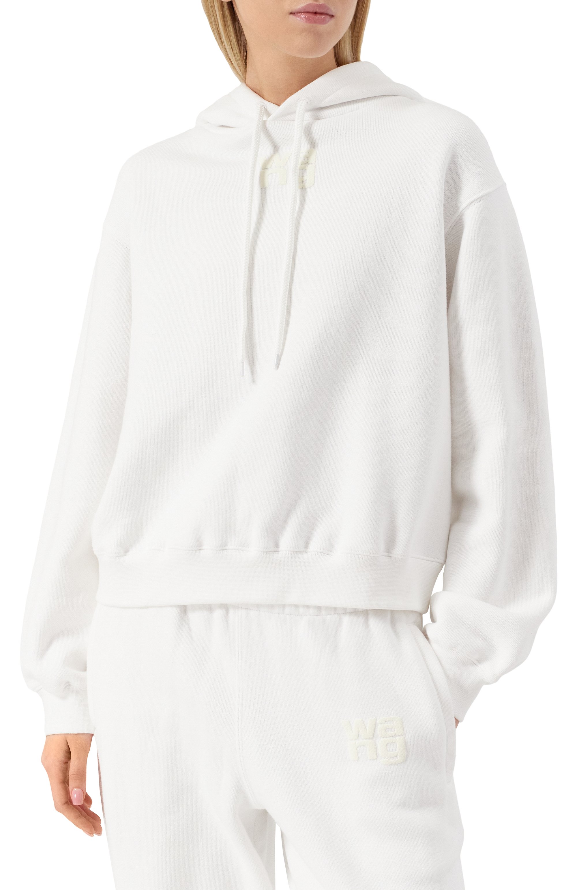 Хлопковое худи ALEXANDERWANG.T белого цвета по цене 49950 руб., арт. 4CC3242101, фото 3 Хлопковое худи ALEXANDERWANG.T, арт. 4CC3242101, фото 3