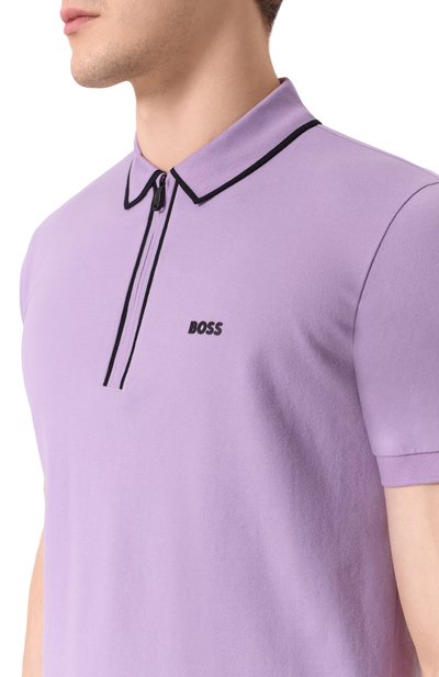 Хлопковое поло BOSS GREEN, арт. 50537489, фото 5