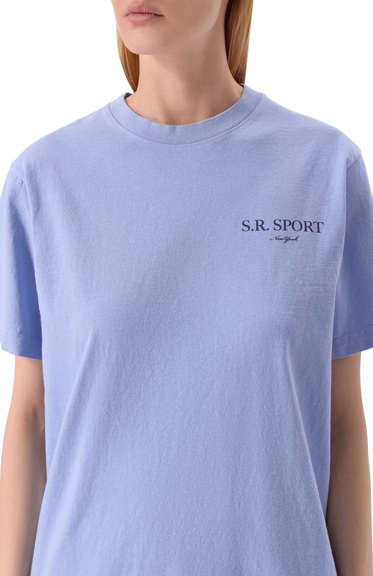 Хлопковая футболка SPORTY AND RICH, арт. T0043612201BL59, фото 1