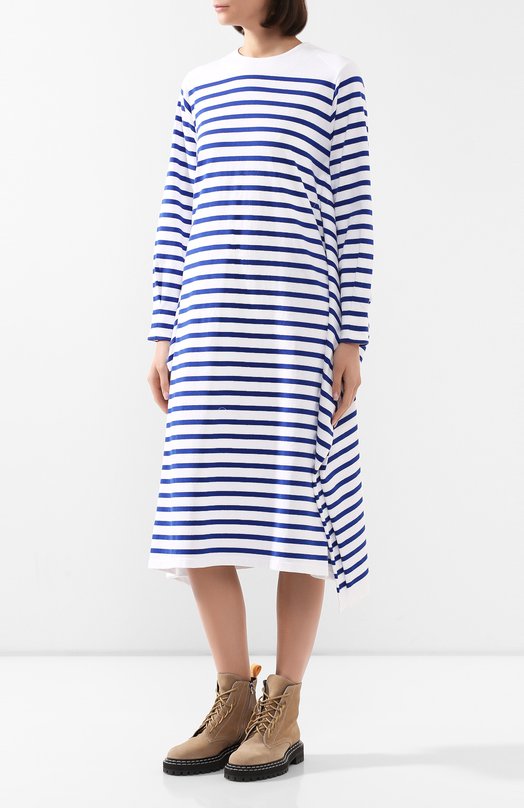 Хлопковое платье HYKE Чёрный, белый, фото 3