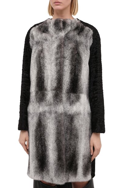 Шуба из норки и каракуля KITON, арт. D40687U/4L03, фото 3