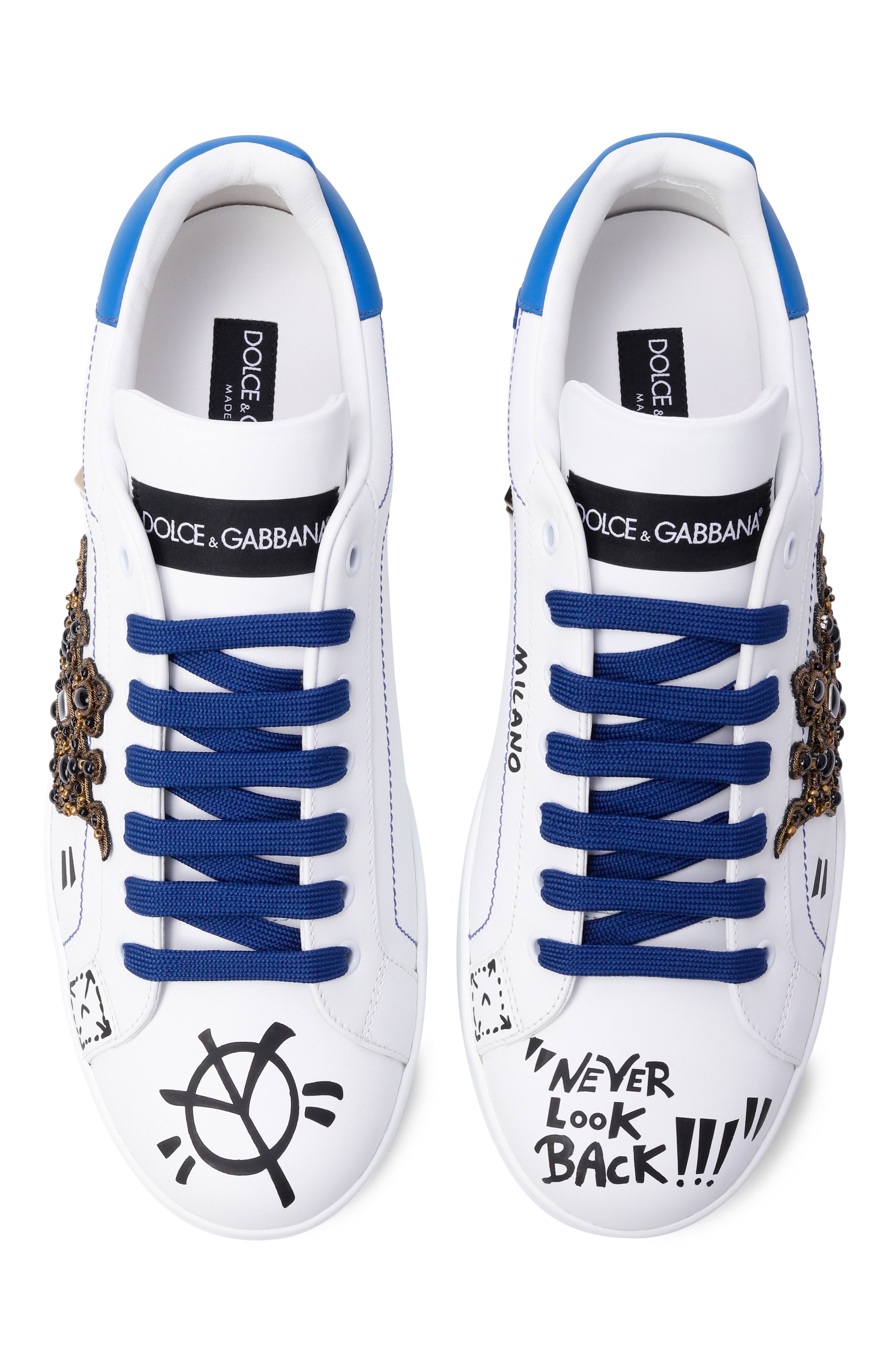 Кожаные кеды portofino DOLCE & GABBANA, арт. CS1759/A0219, фото 6