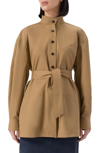 Хлопковая блузка SAINT LAURENT бежевого цвета по цене 244000 руб., арт. 817342/YZ9AN, фото 3 Хлопковая блузка SAINT LAURENT, арт. 817342/YZ9AN, фото 3