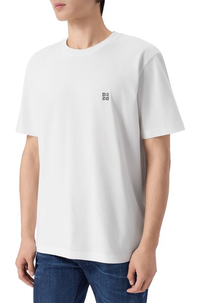 Хлопковая футболка DSQUARED2 белого цвета по цене 35100 руб., арт. S74GD1594/D20136, фото 3 Хлопковая футболка DSQUARED2, арт. S74GD1594/D20136, фото 3