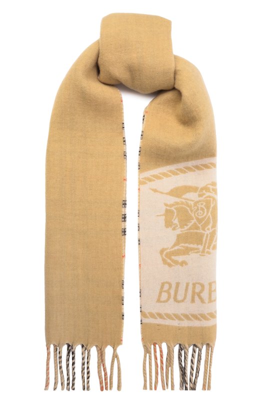 Двусторонний шарф из кашемира Burberry 8109751 Бежевый 8109751