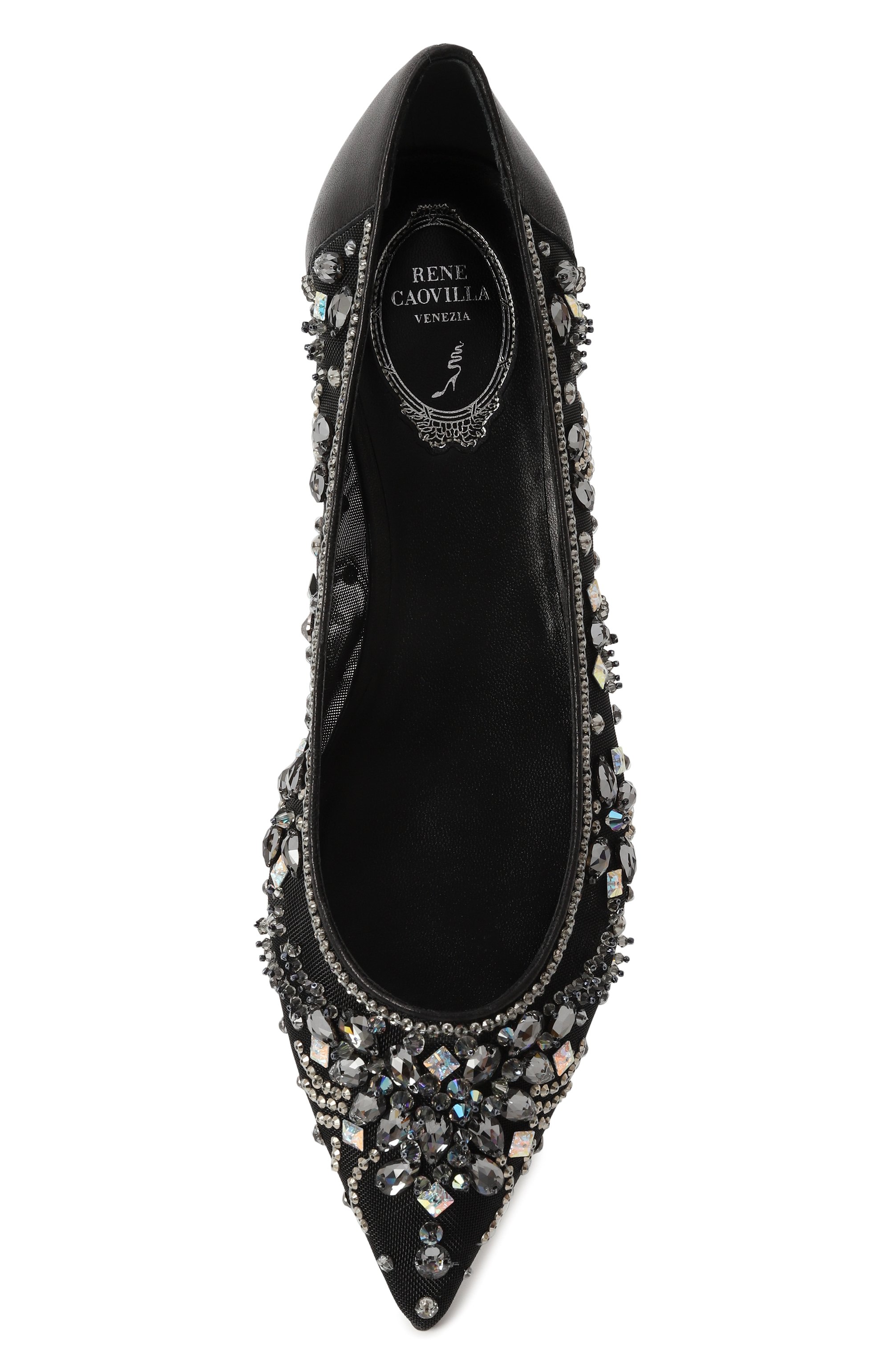 Текстильные балетки cinderella RENE CAOVILLA, арт. C11911-010/CRIN, фото 6