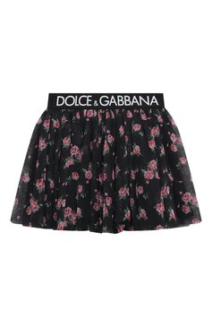 Детская юбка DOLCE & GABBANA разноцветного цвета, арт. L54I73/HS5LB/8-14 | Фото 1 (Материал внешний: Синтетический материал, Хлопок; Материал сплава: Проставлено; Нос: Не проставлено; Материал подклада: Вискоза)