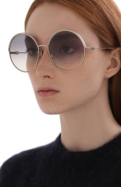 Женские солнцезащитные очки DIOR EYEWEAR золотого цвета, арт. EVERDI0R R1U C0A2 | Фото 2 (Тип очков: С/з; Региональные ограничения белый список (Axapta Mercury): RU, Не проставлено; Нос: Не проставлено)