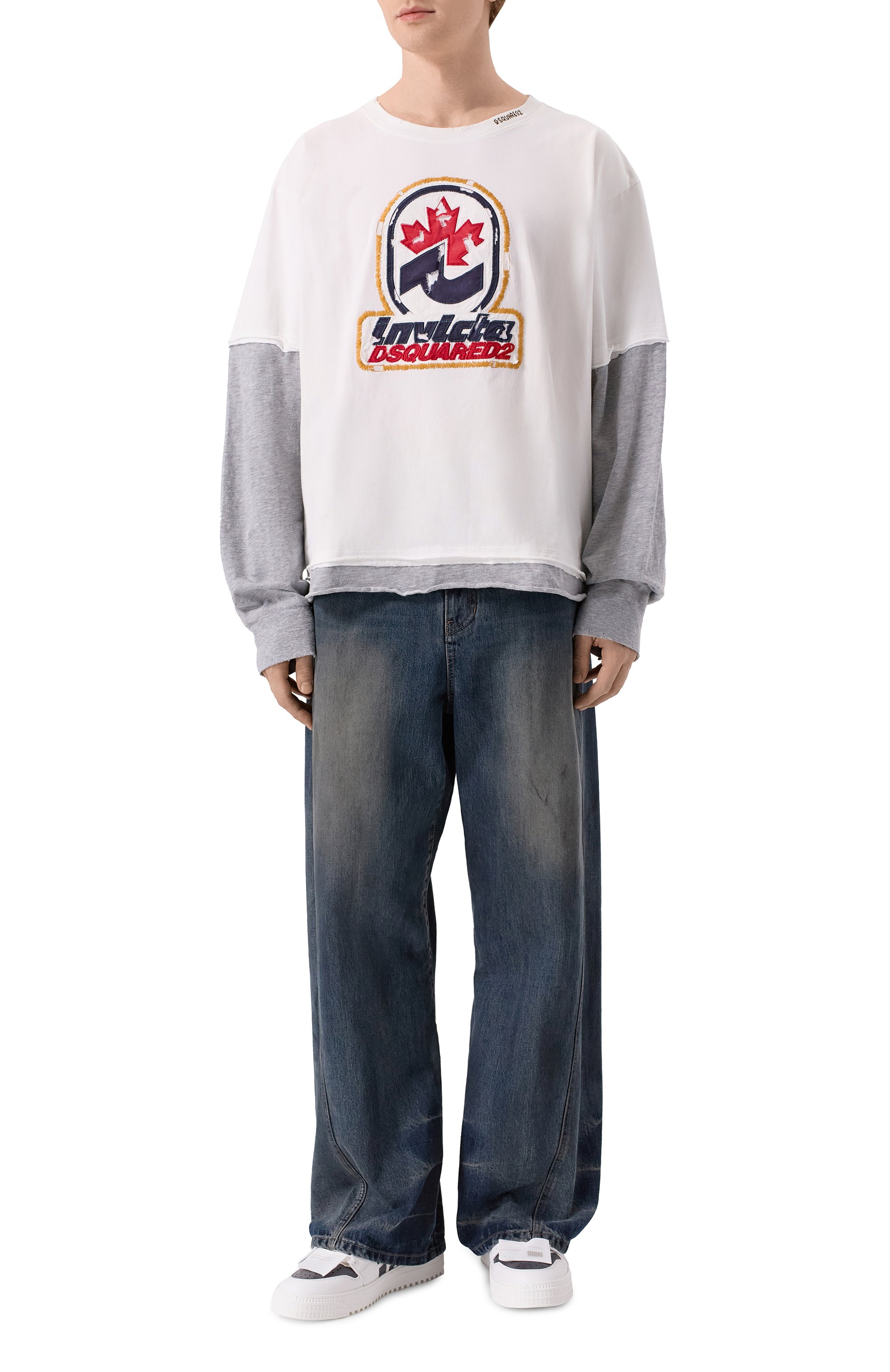 Комбинированные кеды 3.0 off court OFF-WHITE, арт. 0MIA065F25LEA001, фото 2