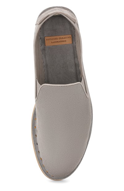 Замшевые слиперы OFFICINE CREATIVE серого цвета по цене 48300 руб., арт. FLAT/001/KASHMIR, фото 5 Замшевые слиперы OFFICINE CREATIVE, арт. FLAT/001/KASHMIR, фото 5