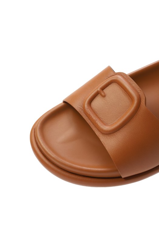 Кожаные шлепанцы Santoni WHXG71409G0MTKED Коричневый  WHXG71409G0MTKED Фото 7