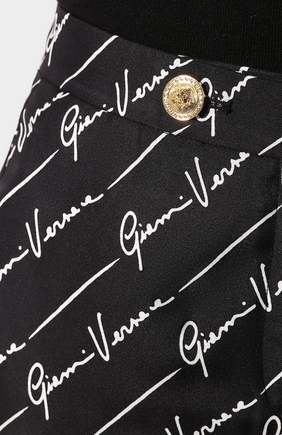 Шелковые брюки VERSACE черного цвета по цене 128500 руб., арт. A85123/A233023, фото 5 Шелковые брюки VERSACE, арт. A85123/A233023, фото 5