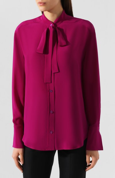 Шелковая блузка STELLA MCCARTNEY фиолетового цвета по цене 66650 руб., арт. 575252/SY206, фото 3 Шелковая блузка STELLA MCCARTNEY, арт. 575252/SY206, фото 3