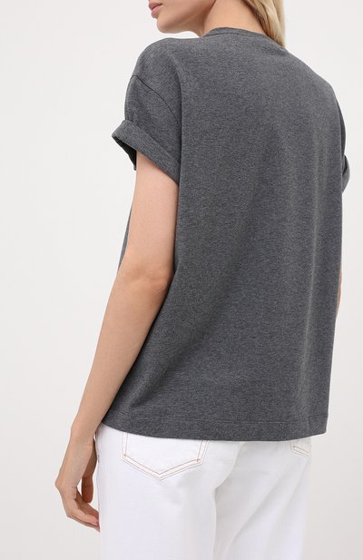 Хлопковая футболка BRUNELLO CUCINELLI, арт. M0T18BB300, фото 4