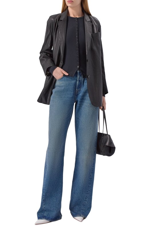 Кардиган Frame Denim WP26JKT006/THE RIB SPLAY T0P Чёрный  WP26JKT006/THE RIB SPLAY T0P Фото 2