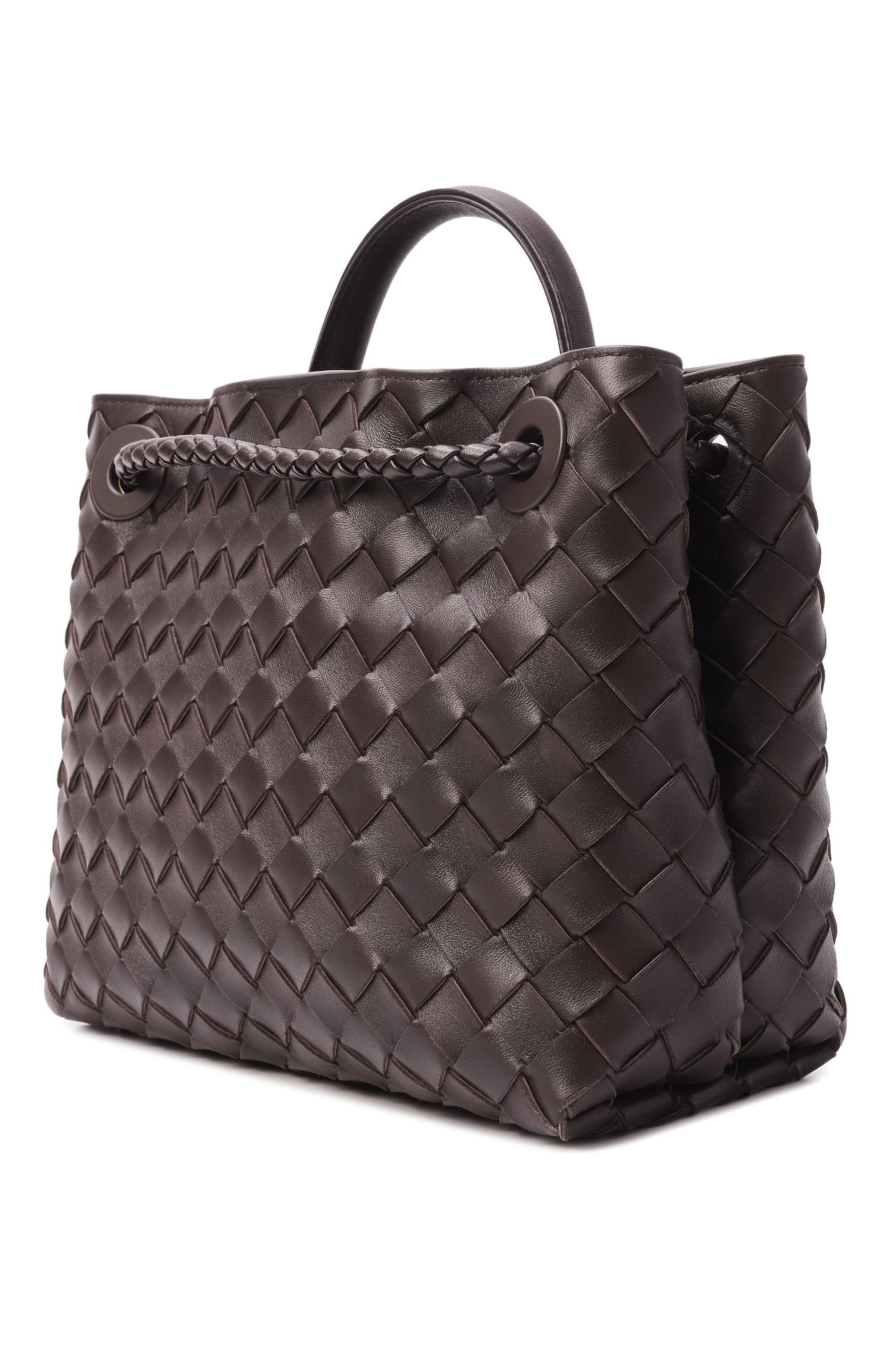 Сумка andiamo small BOTTEGA VENETA темно-коричневого цвета по цене 512000 руб., арт. 766014/VCPP1, фото 4 Сумка andiamo small BOTTEGA VENETA, арт. 766014/VCPP1, фото 4