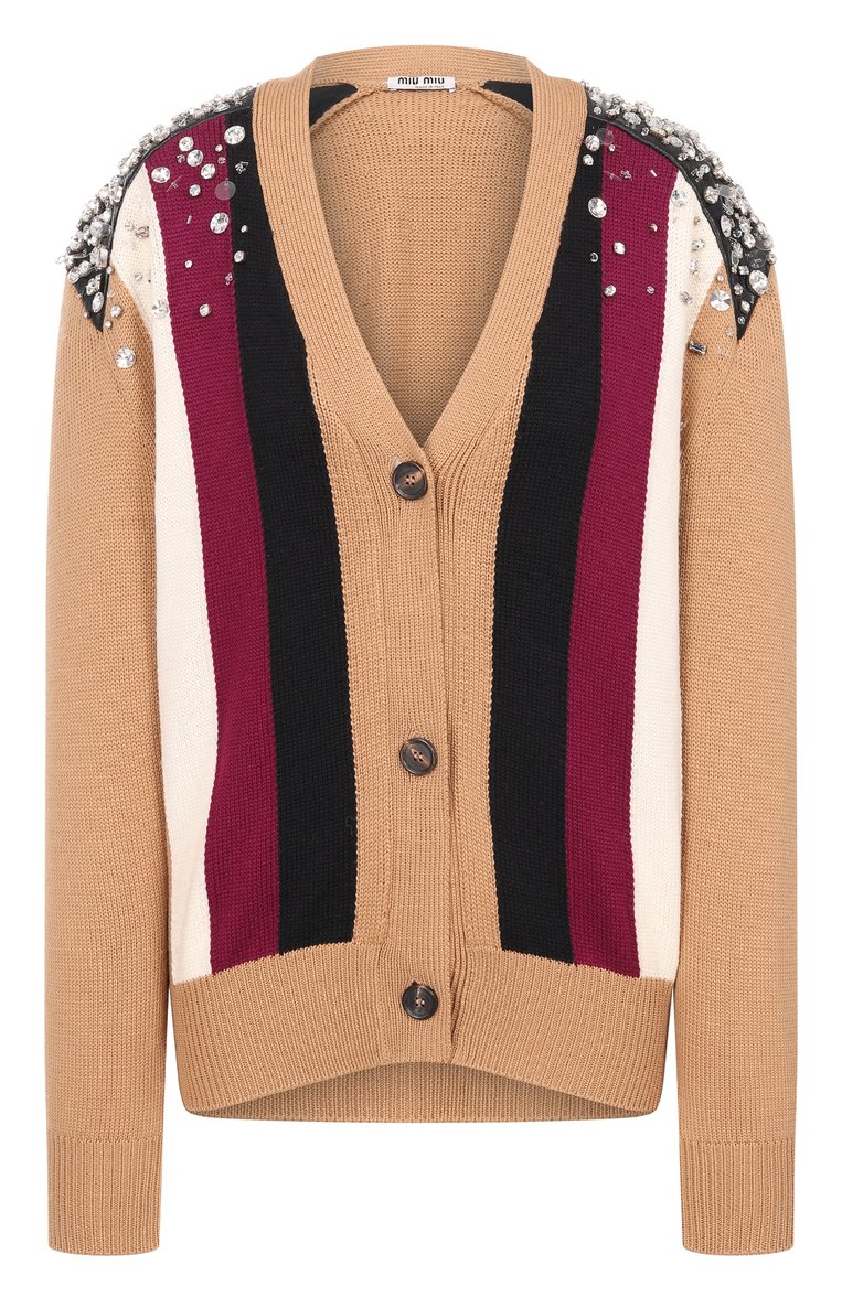 Шерстяной кардиган MIU MIU, арт. MMF213-1WMC-F0040, фото 1