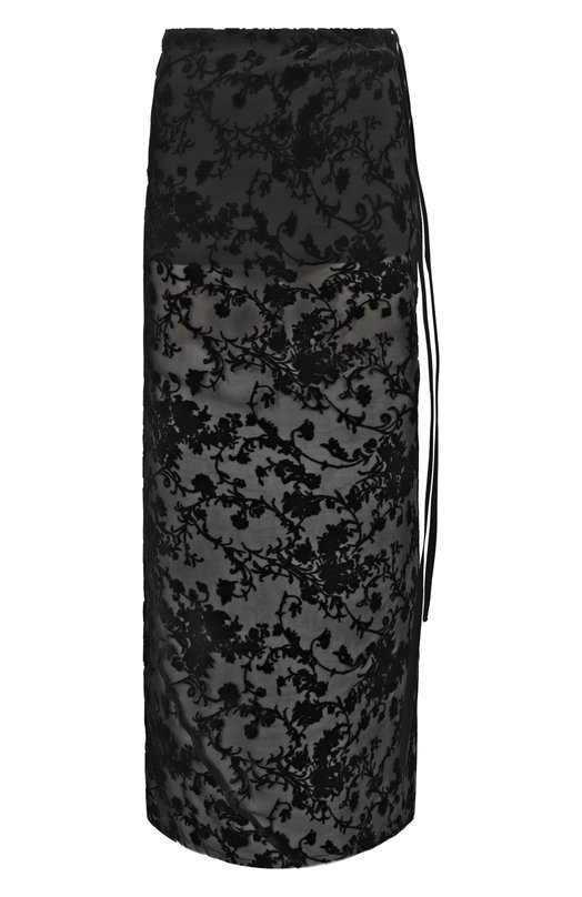 Юбка из вискозы и шелка Ann Demeulemeester B0010457/FA616 Чёрный B0010457/FA616