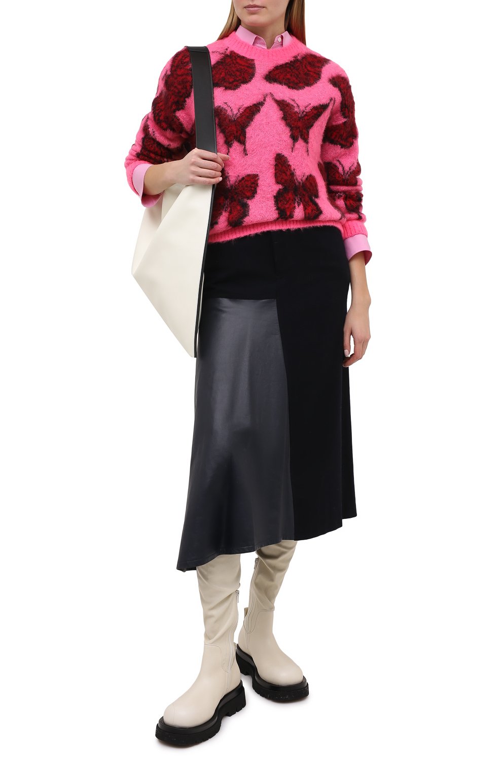 Свитер MSGM фуксия цвета по цене 39950 руб., арт. 2942MDM228 207953, фото 2 Свитер MSGM, арт. 2942MDM228 207953, фото 2
