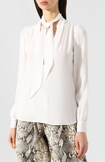 Блузка PHILOSOPHY DI LORENZO SERAFINI белого цвета по цене 47750 руб., арт. A0202/2116, фото 3 Блузка PHILOSOPHY DI LORENZO SERAFINI, арт. A0202/2116, фото 3