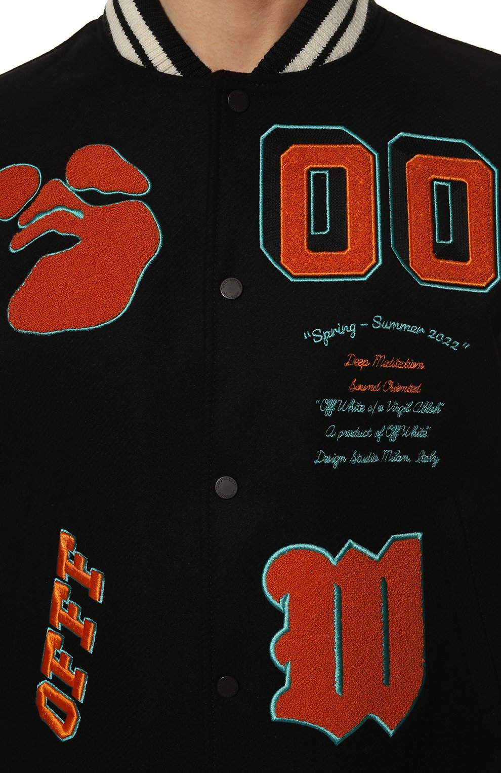 Комбинированный бомбер OFF-WHITE, арт. 0MJA059S22LEA002, фото 5