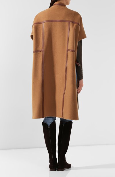 Шерстяное пончо BURBERRY бежевого цвета по цене 246500 руб., арт. 8017521, фото 4 Шерстяное пончо BURBERRY, арт. 8017521, фото 4