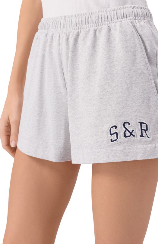 Хлопковые шорты Sporty and Rich SH03764082GY03 Серый  SH03764082GY03 Фото 5