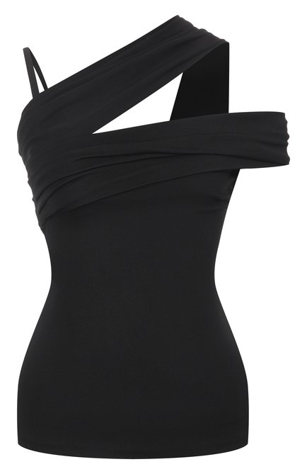 Женский топ из вискозы VERSACE черного цвета, арт. 1018683/1A12923 | Фото 1 (Драгоценные камни: Проставлено; Материал внешний: Вискоза; Материал сплава: Проставлено; Длина (для топов): Стандартные)