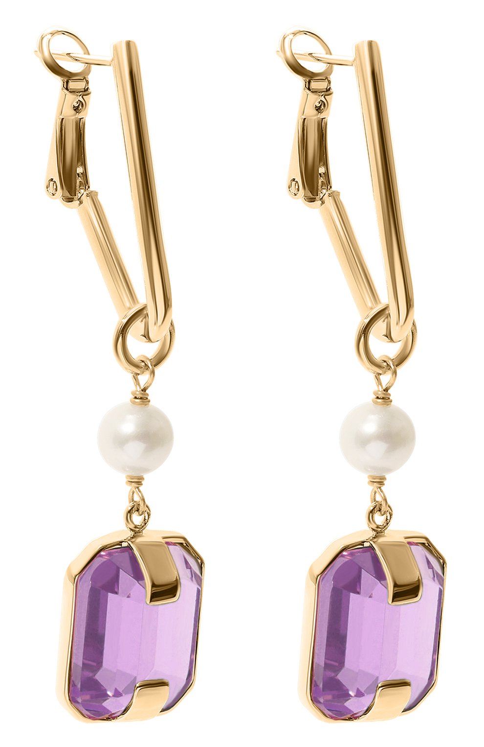 Серьги CRYSTALLINE JEWELLERY сиреневого цвета по цене 13860 руб., арт. 380YA, фото 3 Серьги CRYSTALLINE JEWELLERY, арт. 380YA, фото 3